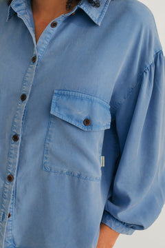 Hamushin Shirt Washed Blue