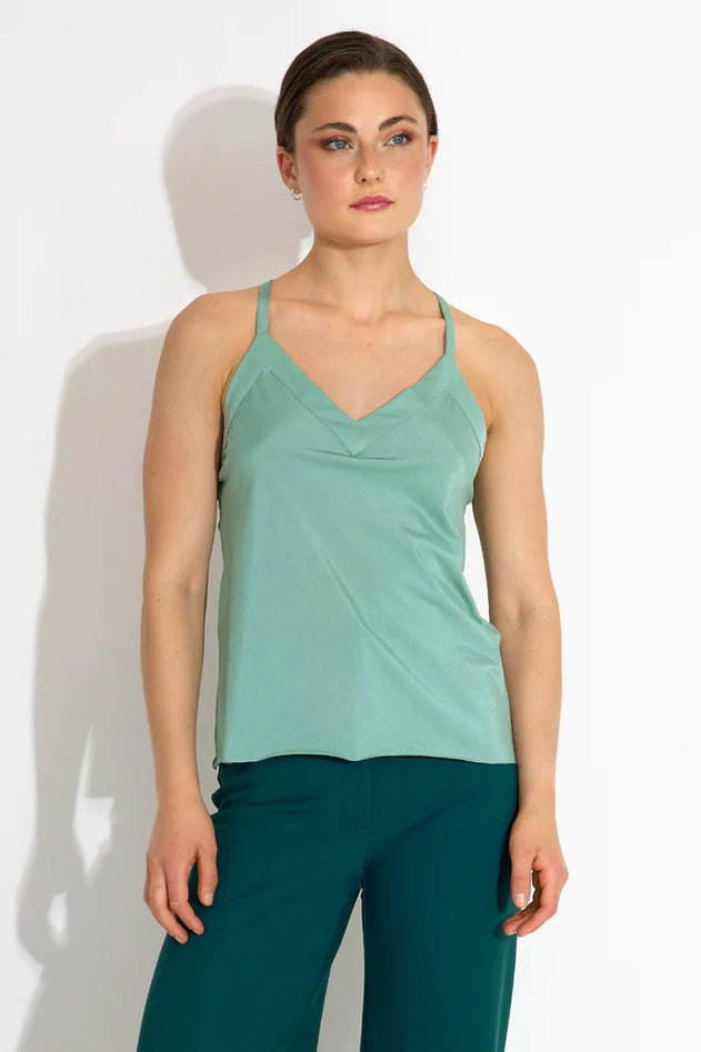 Harmony Glow Strap Top Green