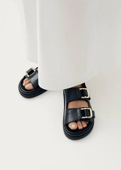 Harper Leather Sandals Black