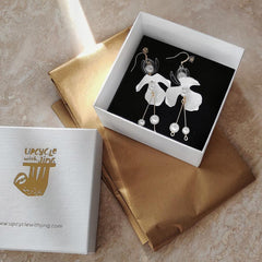 Snow Fairy Earrings White