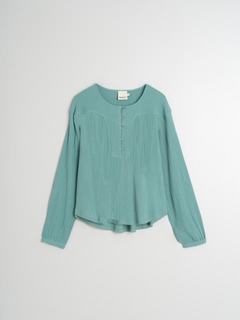 Bombed Sleeve Blouse Jade