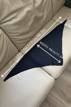Knitted Lace Triangle Head Shawl