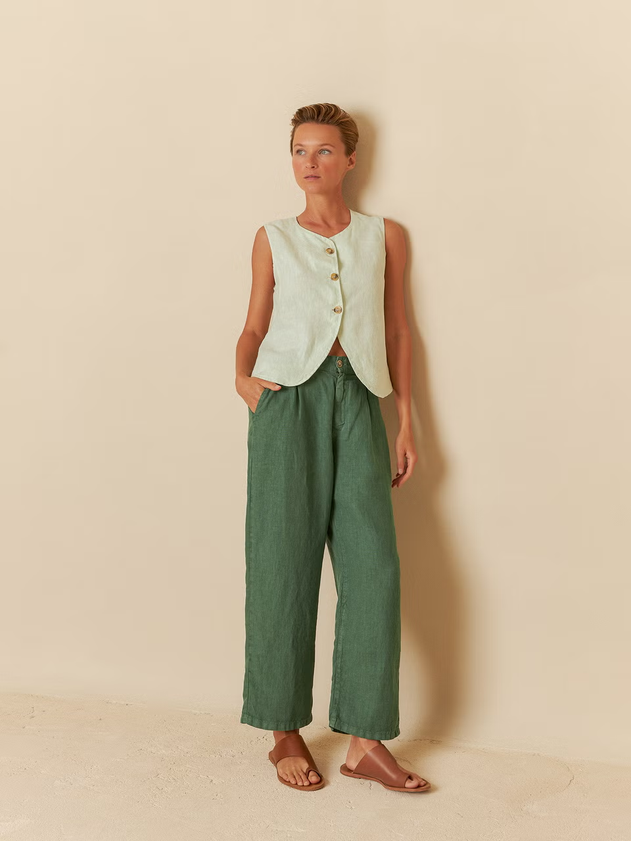 Jared Linen Pants Green