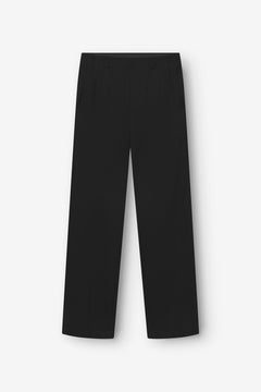 Wide Leg Jersey Pants Black