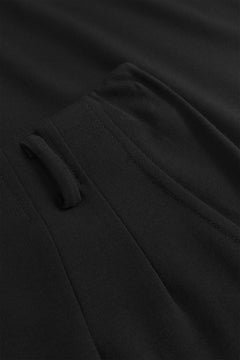 Wide Leg Jersey Pants Black