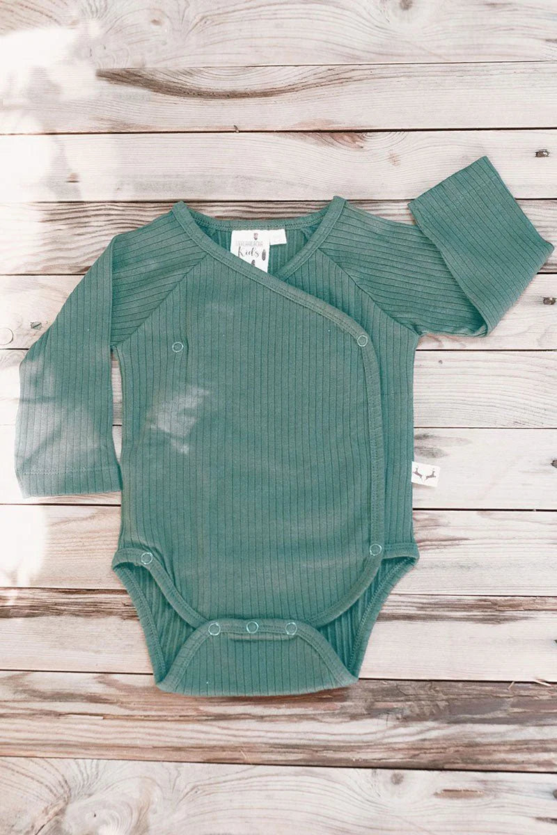 Baby's Jael Ribbed Bodysuit Emerald Green