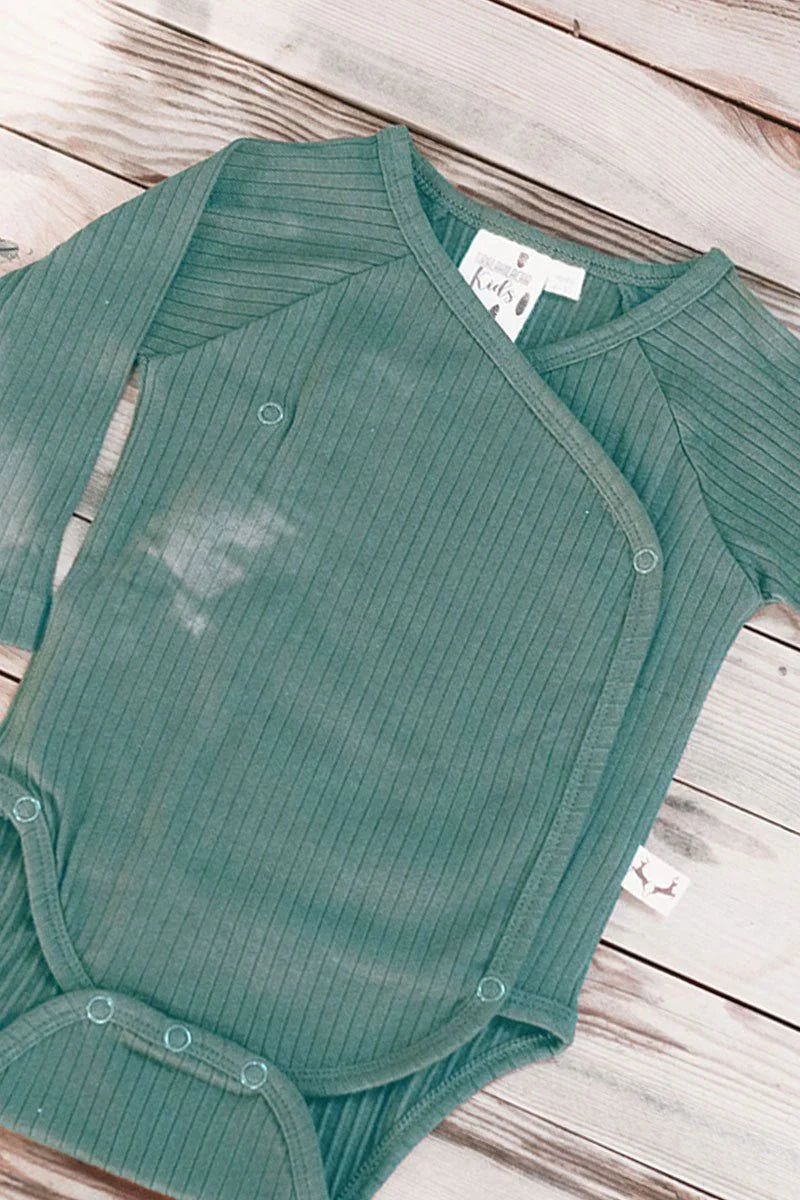 Baby's Jael Ribbed Bodysuit Emerald Green