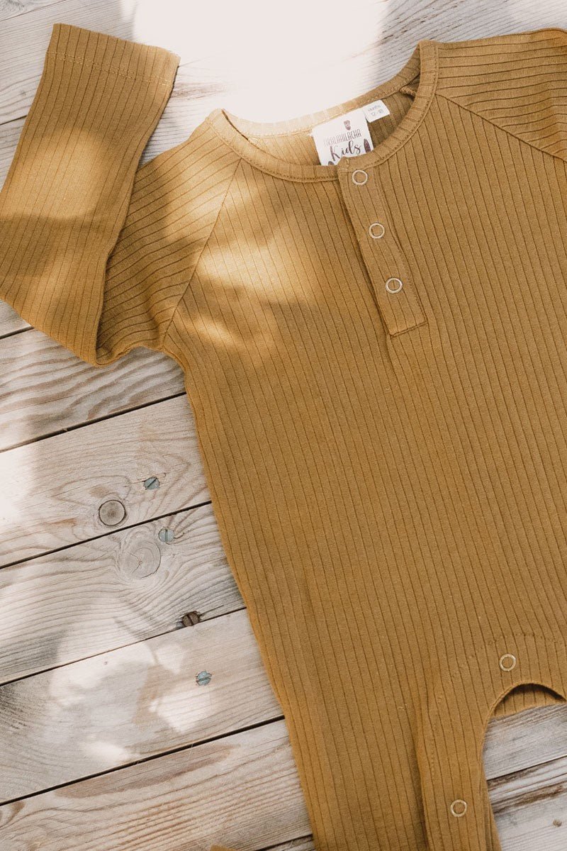 Baby's Jam Ribbed Jumpsuit Mustard