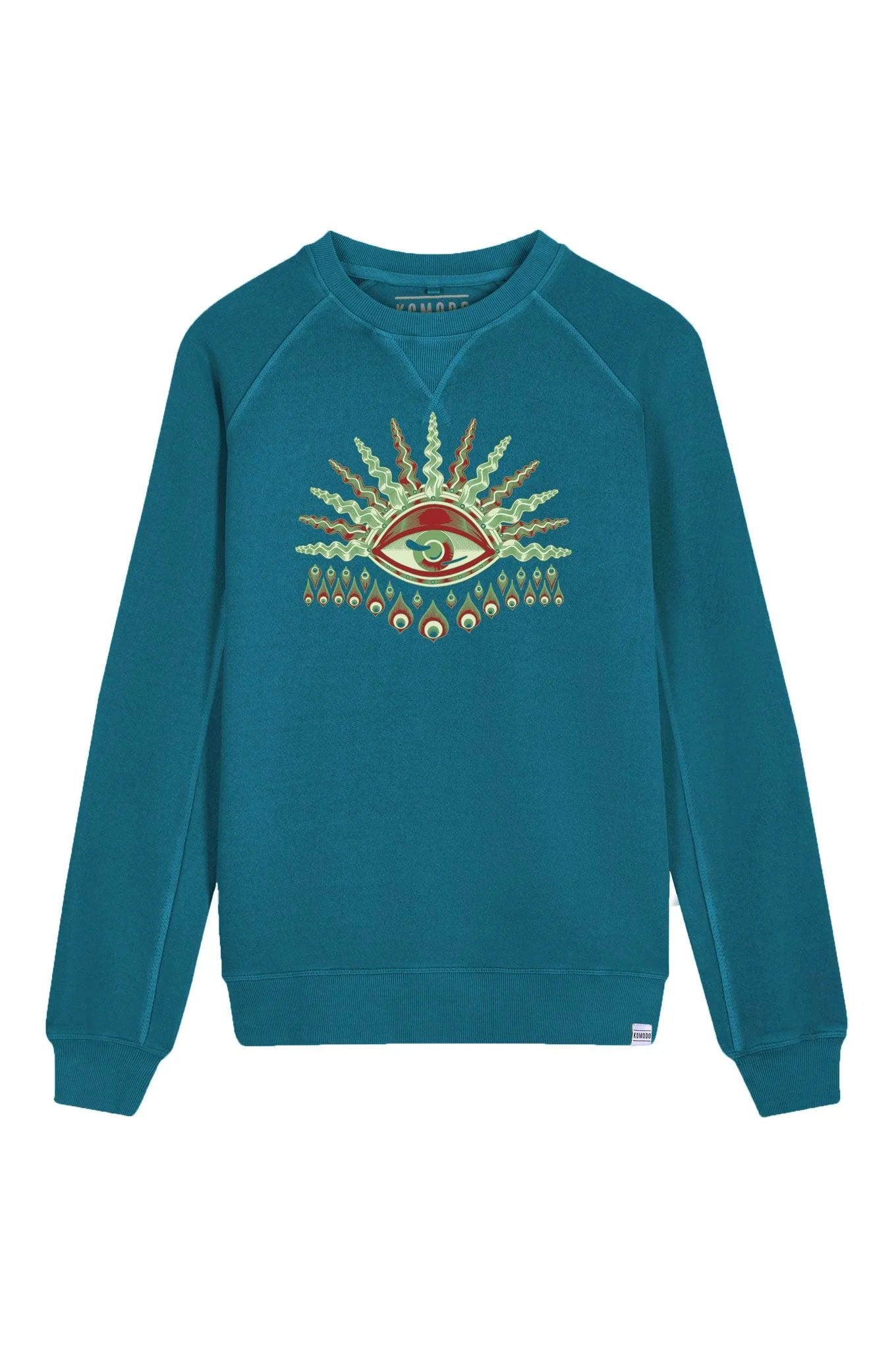 KOMODO'S Eye Crewneck Teal Blue