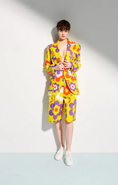Fleurette Shorts Space Flowers Yellow