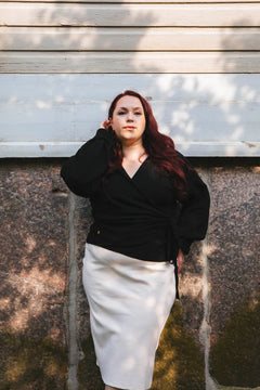 Comfy Pencil Skirt Ivory