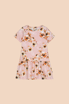 Kids' Frill T-Shirt Dress Pastel Bouquet