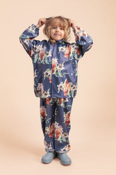 Kids' Rain Overalls Blue Blossom