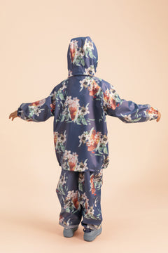 Kids' Rain Coat Blue Blossom