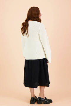 V-Neck Jumper Knit Off-White