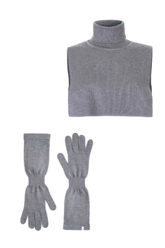 Punto & Via Merino Accessory Set Light Grey