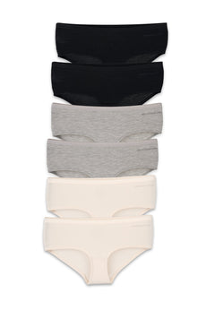 Karinna Hipster Underpants Mix 6 Pack White