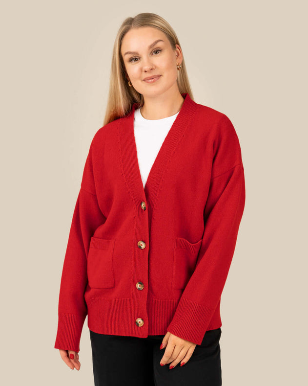 Kaste Cardigan Red