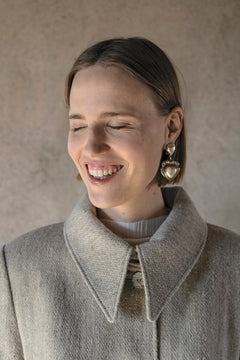 Criss Cross Raw Hemp Peasant Coat