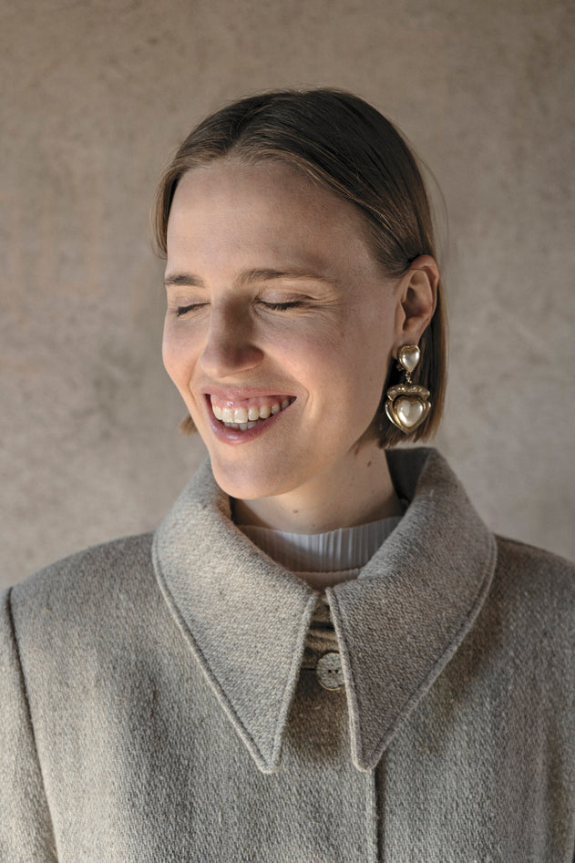 Criss Cross Raw Hemp Peasant Coat