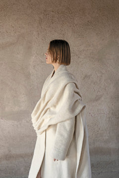 Danushka Cream Oversize Hemp Wool Coat
