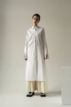 White Sleeves Button Tunic Shirt