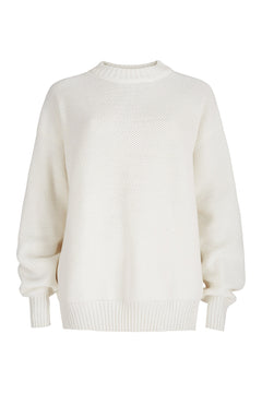 Honeycomb Unisex Jumper White