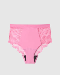 Lace Medium Flow Period Underpants Highwaist Briefs Candy Pink