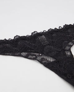 Lace Thong Saboteur Black