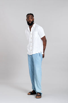 Leo Linen Shirt Off White