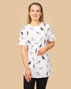 Birds Long T-Shirt White