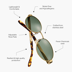 Amara Sunglasses Gold Yellow