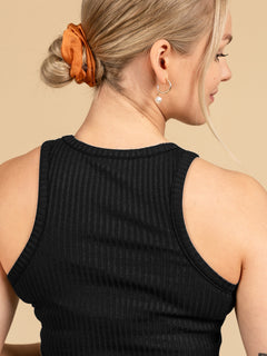 Toive Ribbed Top Black