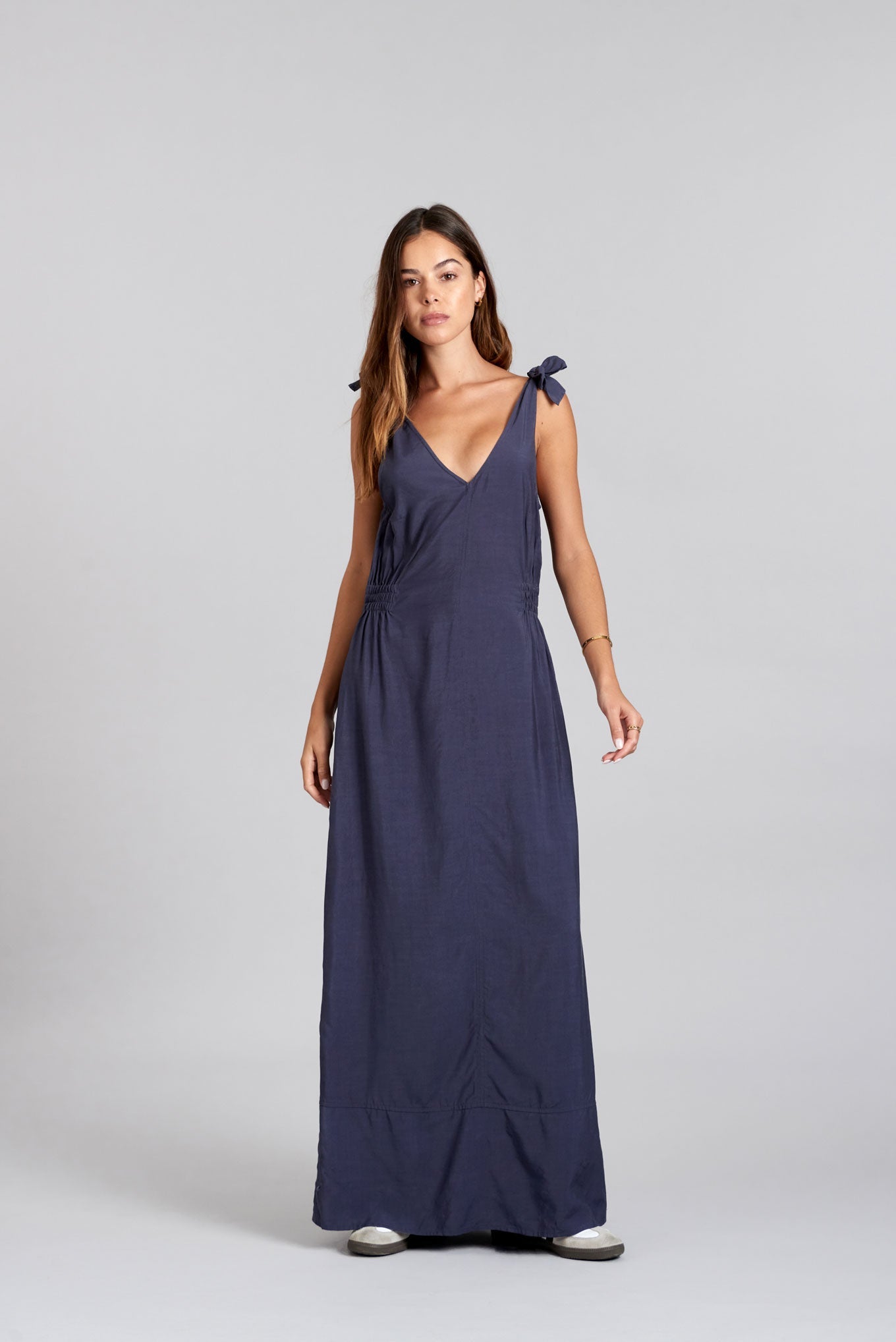 Marnie Rayon Dress Navy Blue