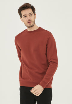 Men's Organic Cotton Fleece Sweatshirt Ginger