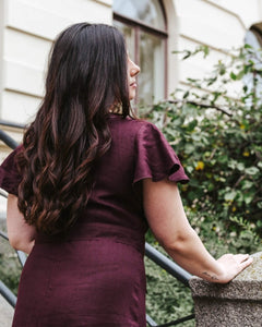 Annika Dress Merlot Red - IVALO.COM