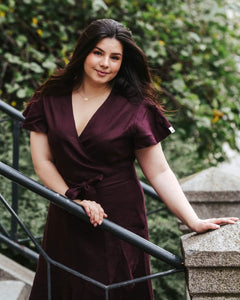 Annika Dress Merlot Red - IVALO.COM