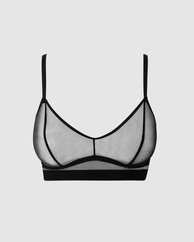 Mesh Balconette Black