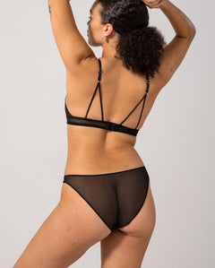 Mesh Bikini Briefs Black