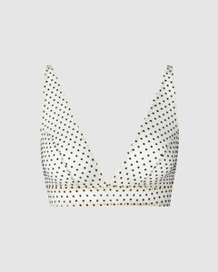 Mesh Plunge Bralette Polka Dots
