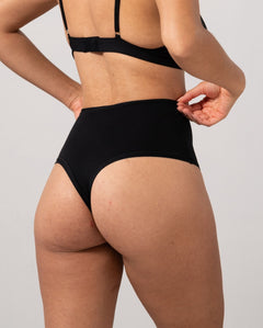 Micro Highwaist Thong 3-Pack Black