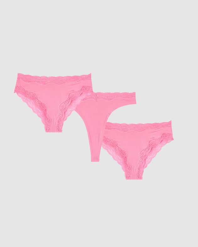 Micro Underpants 3-Pack Candy Pink