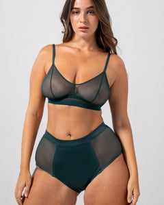 Micro Period Highwaist Briefs Pine Green