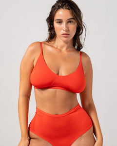 Micro Scoop Bra Fiery Red