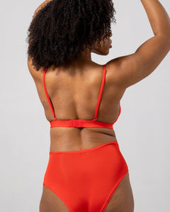 Micro Scoop Bralette Fiery Red