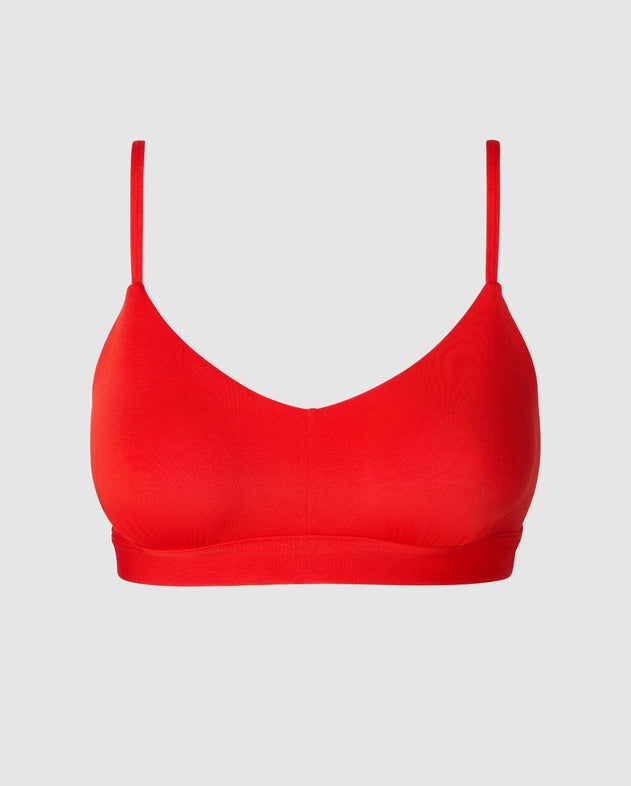 Micro Scoop Bralette Fiery Red