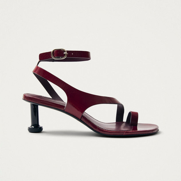 Miquela Leather Sandals Onix Burgundy