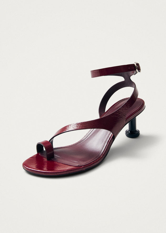 Miquela Leather Sandals Onix Burgundy