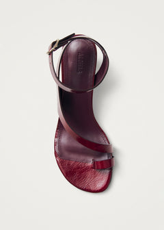 Miquela Leather Sandals Onix Burgundy