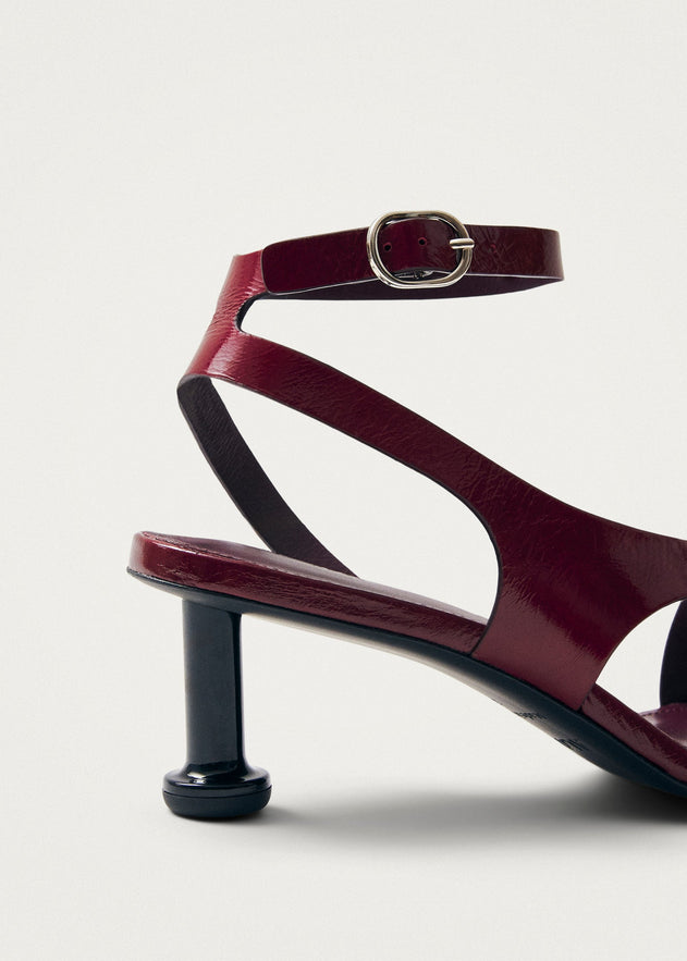 Miquela Leather Sandals Onix Burgundy